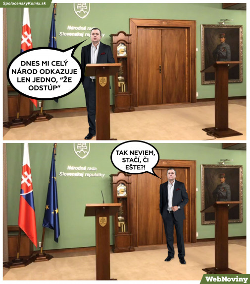 odstúpil